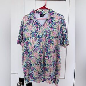 Men's Sunday Swagger Floral Short-Sleeve Polo Shirt - Pastel Multi
